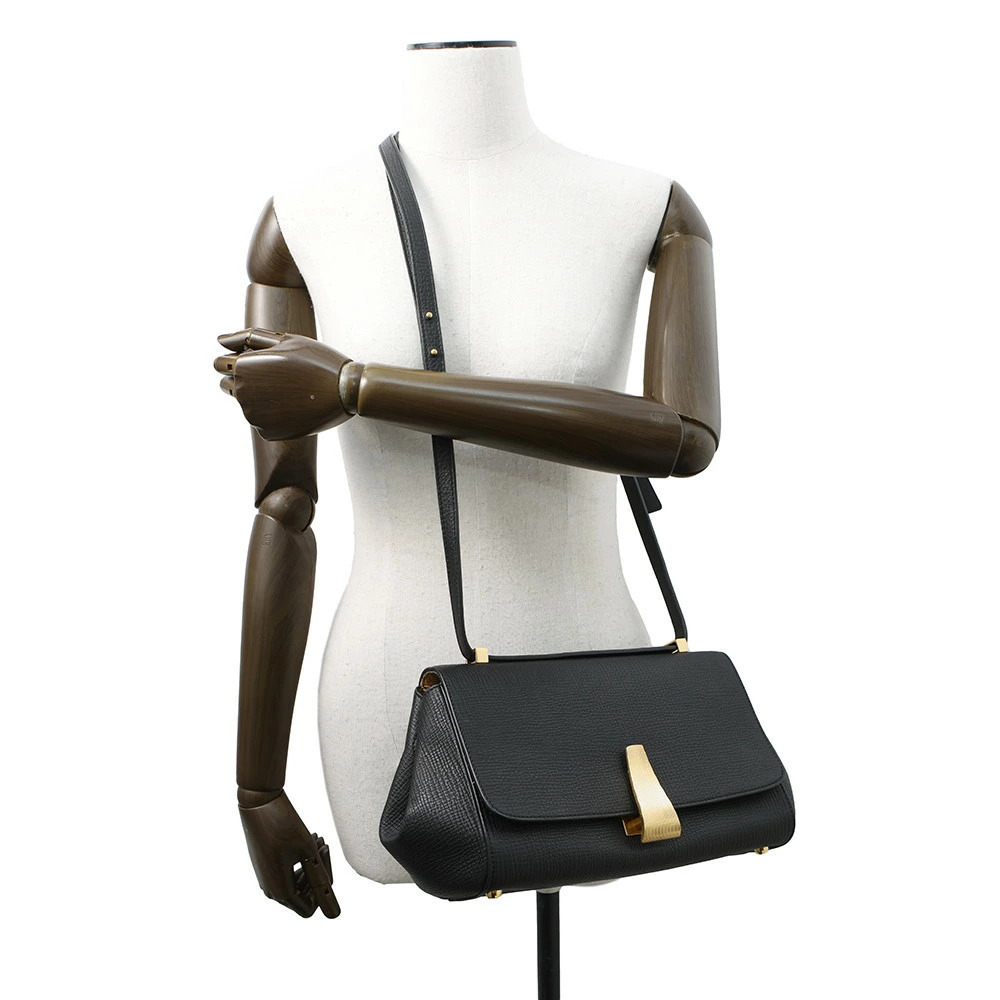 Bottega Veneta Shoulder Bag Angle Palmerato Leather Black - Picture 5 of 12